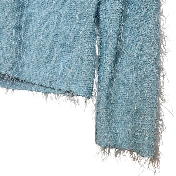 Joseph Ribkoff Womens Vintage Y2K Eclectic Fuzzy Eyelash Soft Open Cardigan 8 - Picture 4 of 11